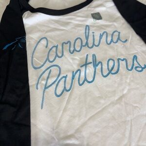 NFL Carolina Panthers Long Sleeve Tee - Black and White
